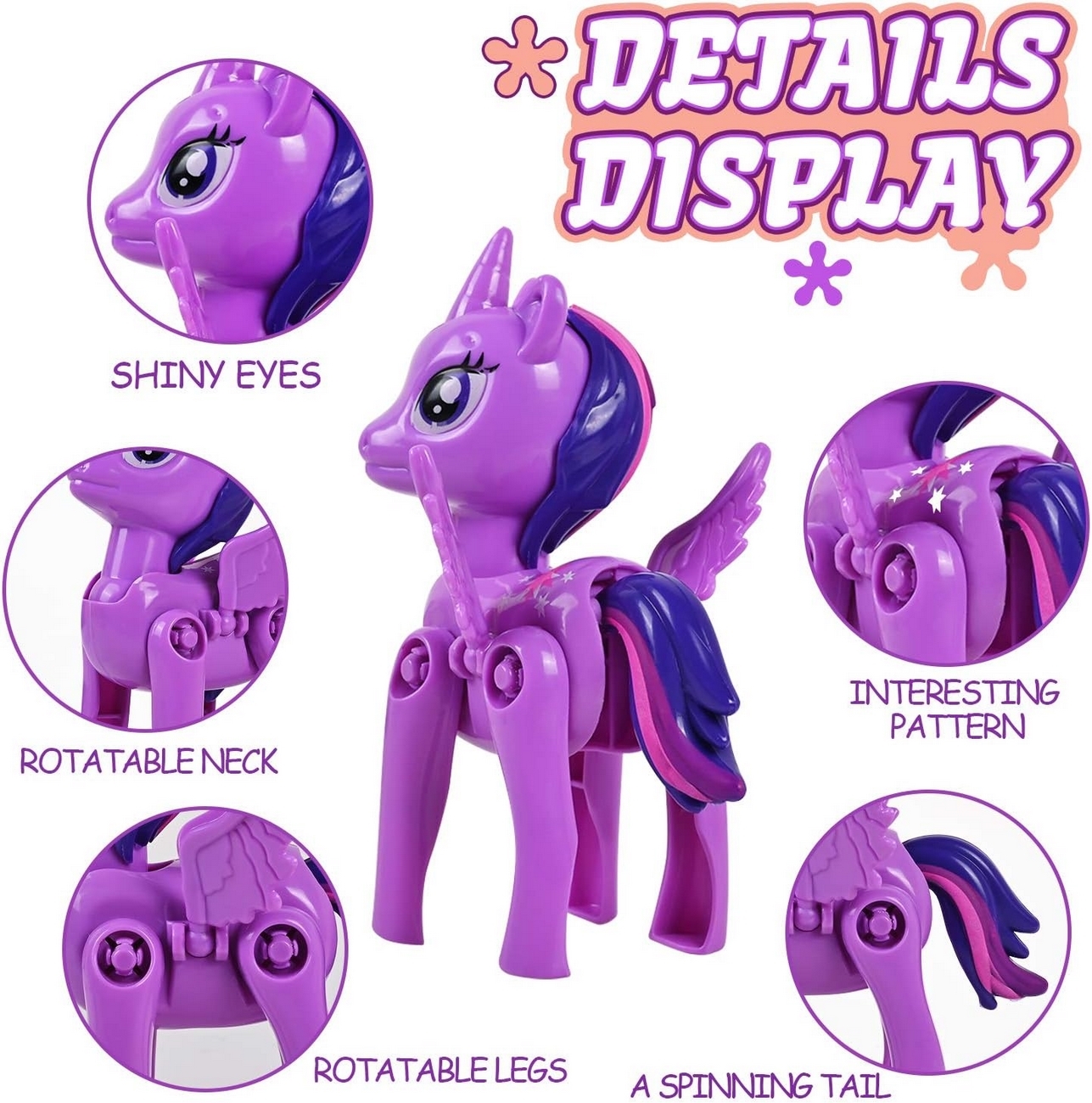 Unicornio Pony Juguete Niñas Huevo Sorpresa Didactico X 4 Un