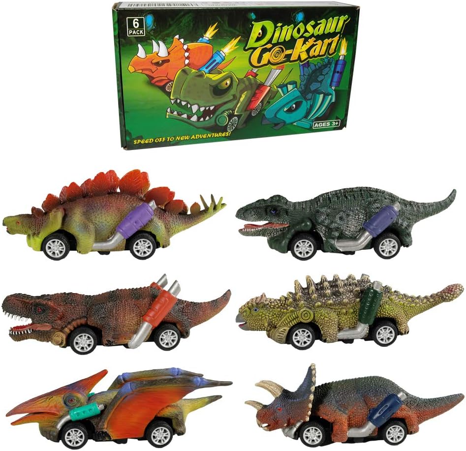 Carros De Dinosaurios Pack 6 Para Lanzar Impulso 