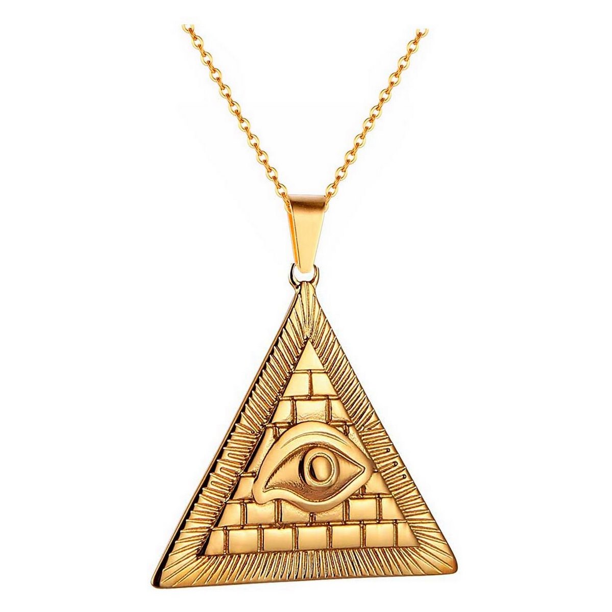 Collar Ojo Masónico Todo Lo Ve Illuminati + Estuche