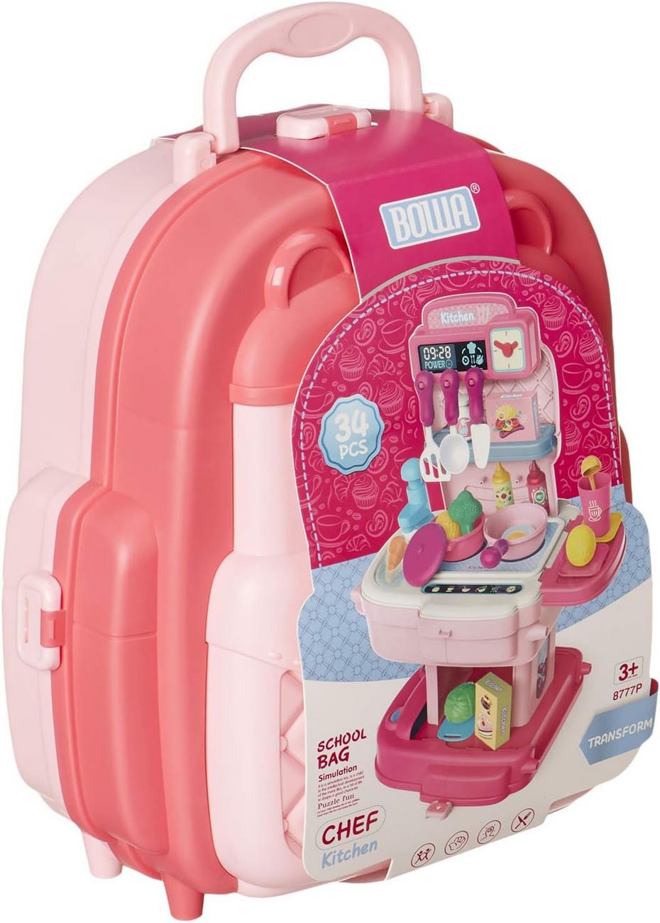 Set Cocina Cheef Maleta Portátil Niña Didáctico Interactivo