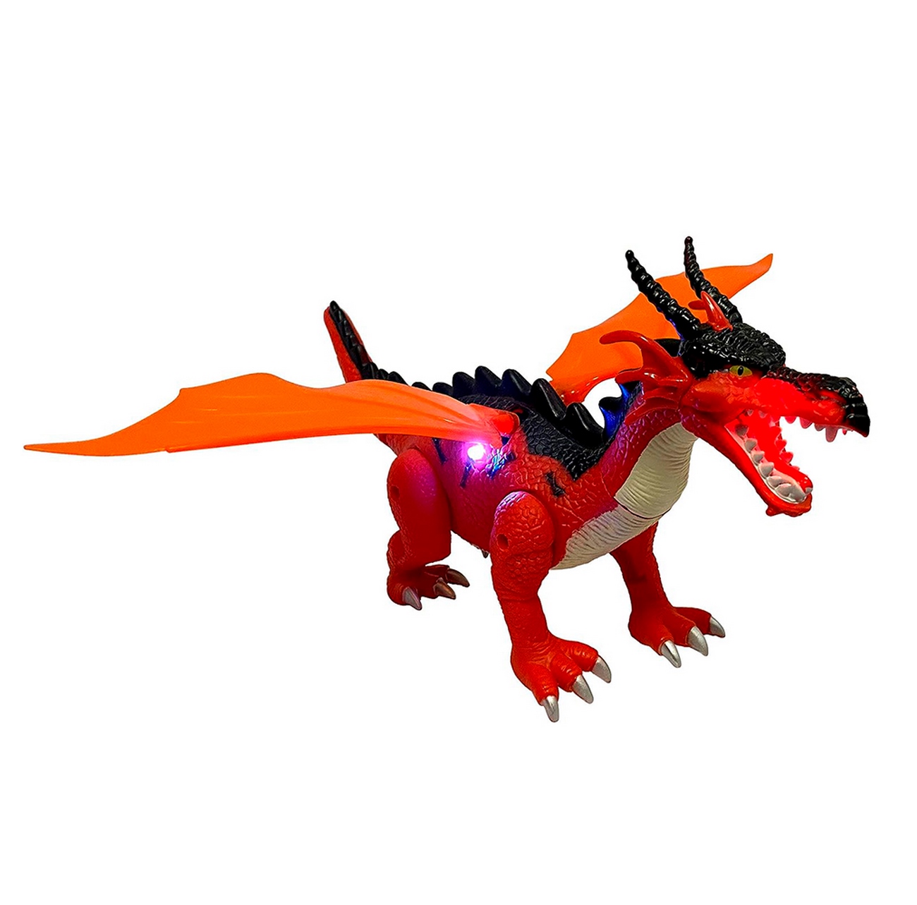 Dragón Dinosaurio Lanzador De Vapor Luces Sonido Movimiento 