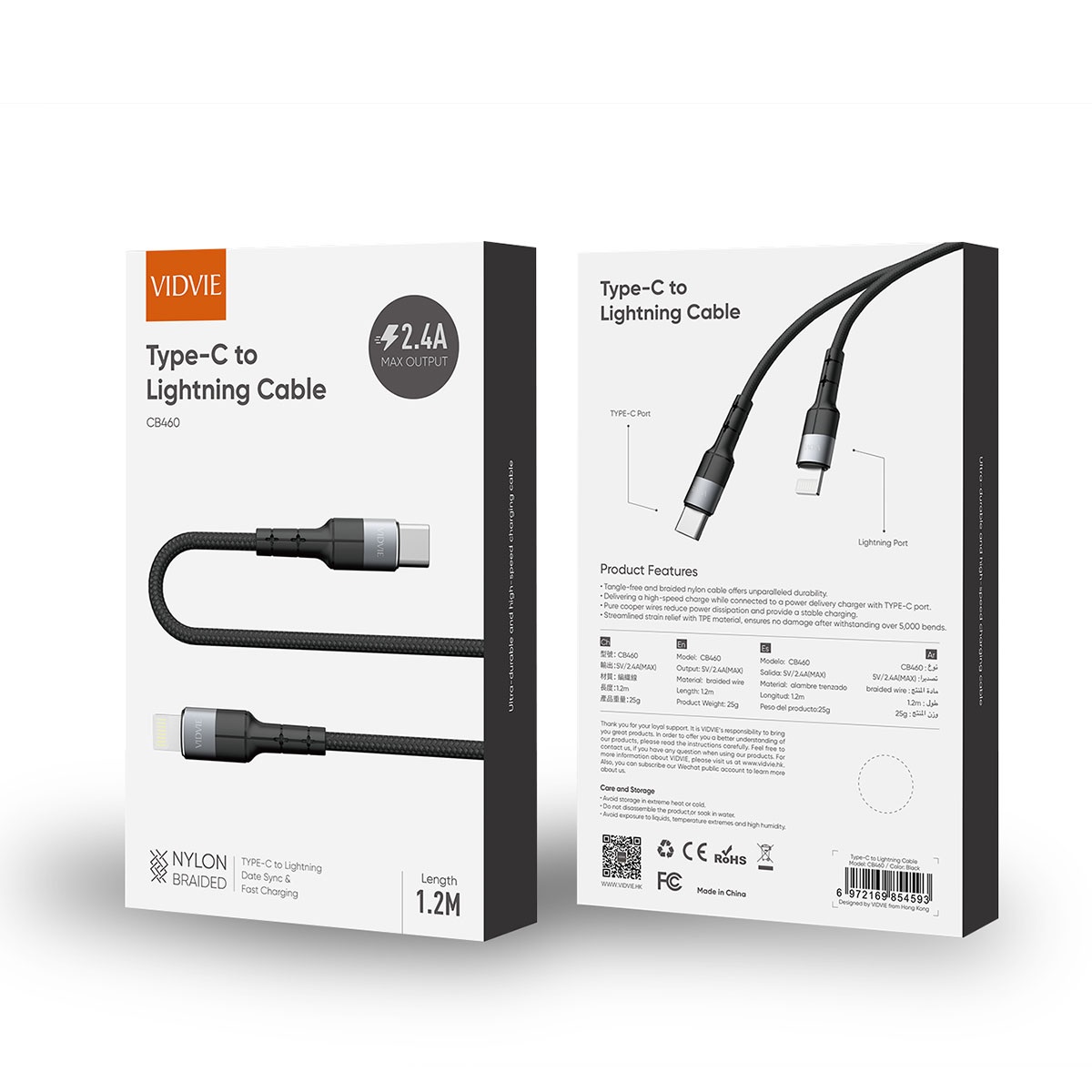 Cable De Carga Inteligente Tipo C A Iphone Lightning  1.2m