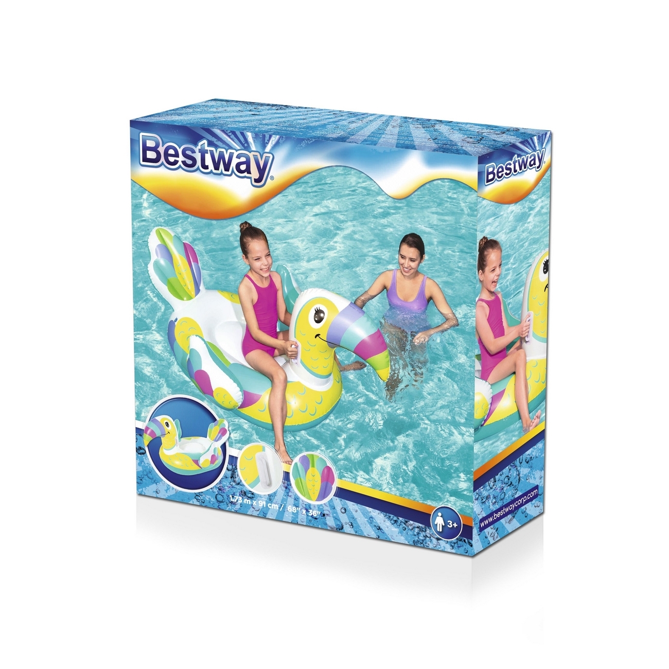 Flotador Piscina Inflable Bestway 41437 Tucan Flamenco