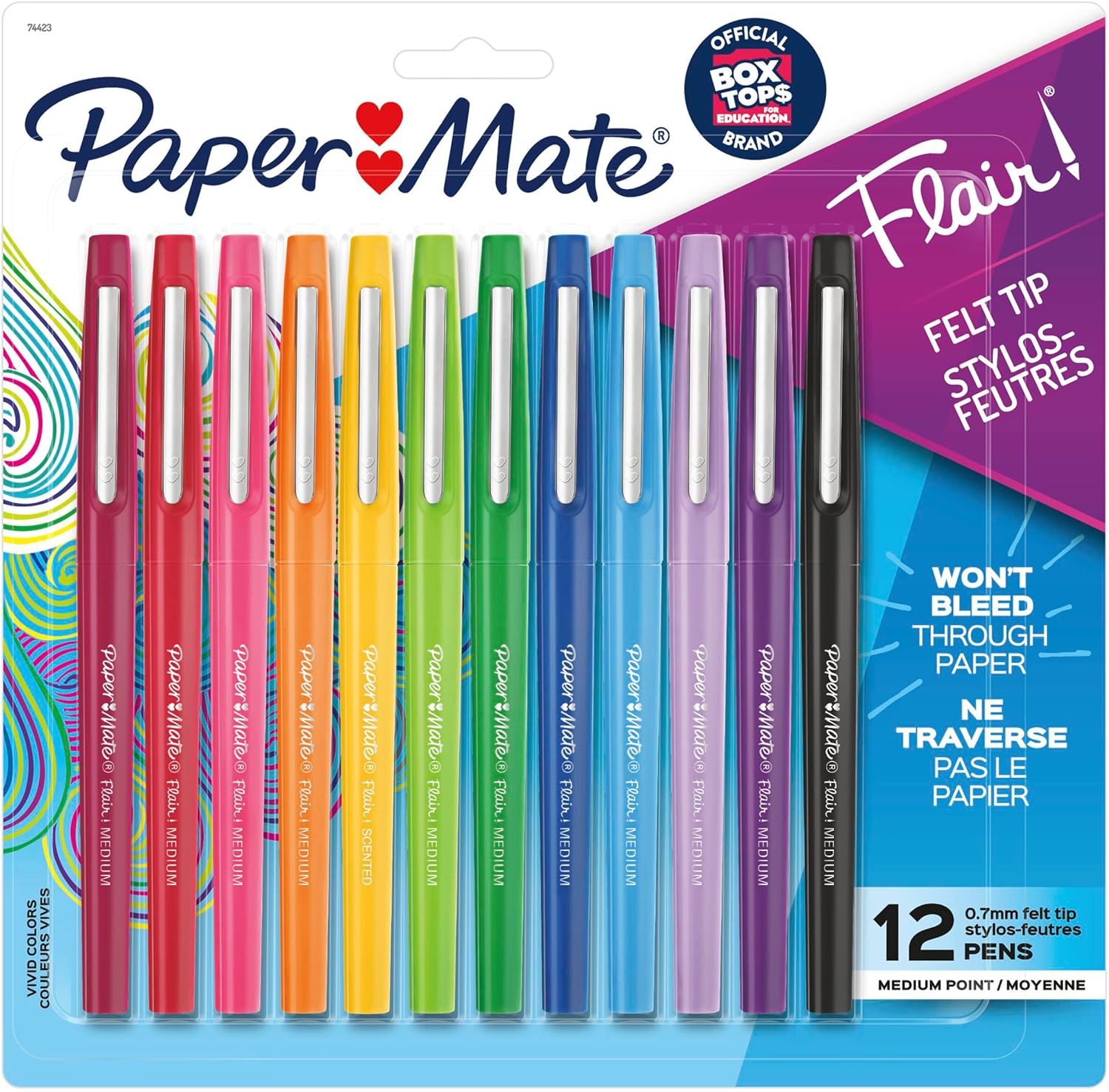 Paper Mate Marcadores Rotulador x 12