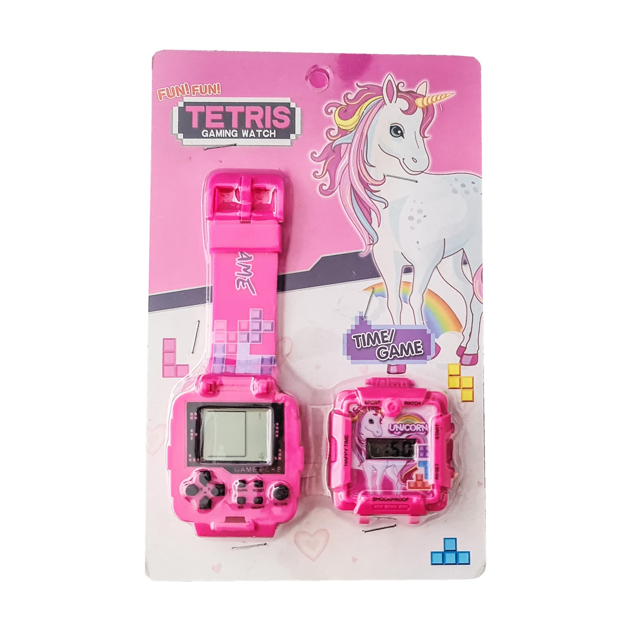 Reloj Infantil Con Tetris Para Niñas Unicornio + Baterias