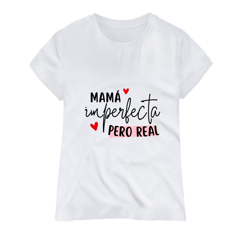 Camiseta Blanca Mamá Imperfecta- T-shirt