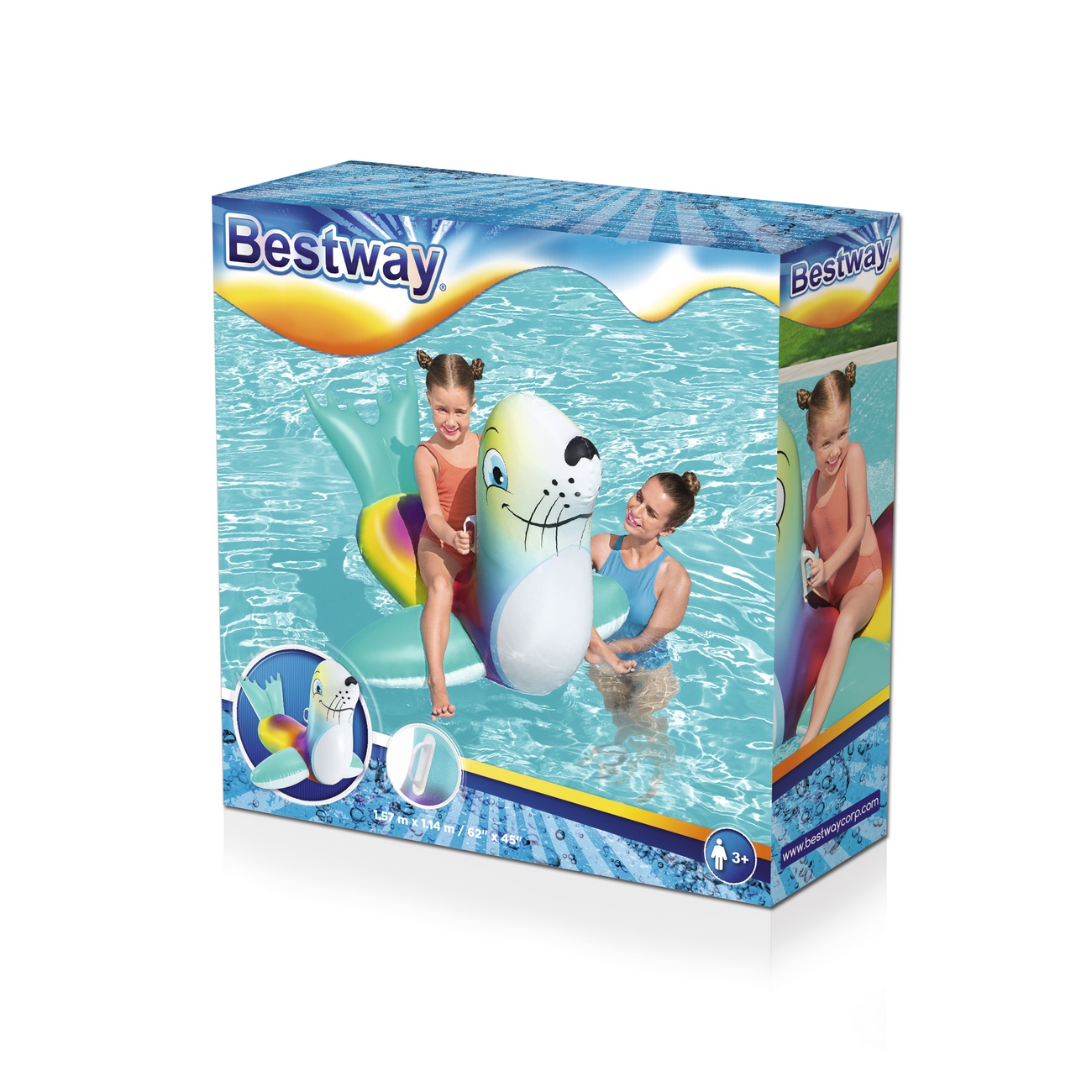 Flotador Piscina Inflable Bestway 41479 Foca Multicolor