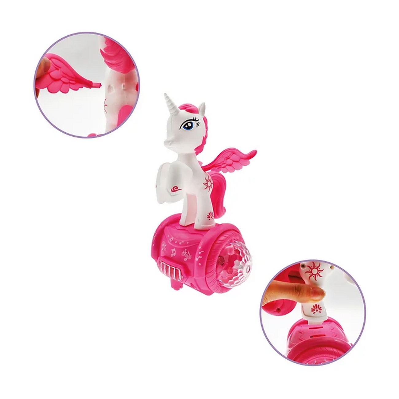  Robot Unicornio Pony Luces Sonido Scooter Movil + Bateria