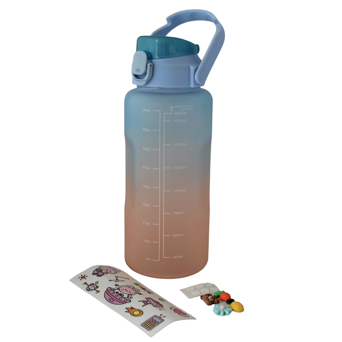 Termo Botella Para Bebidas Frias o Calientes De Colores Con sticker