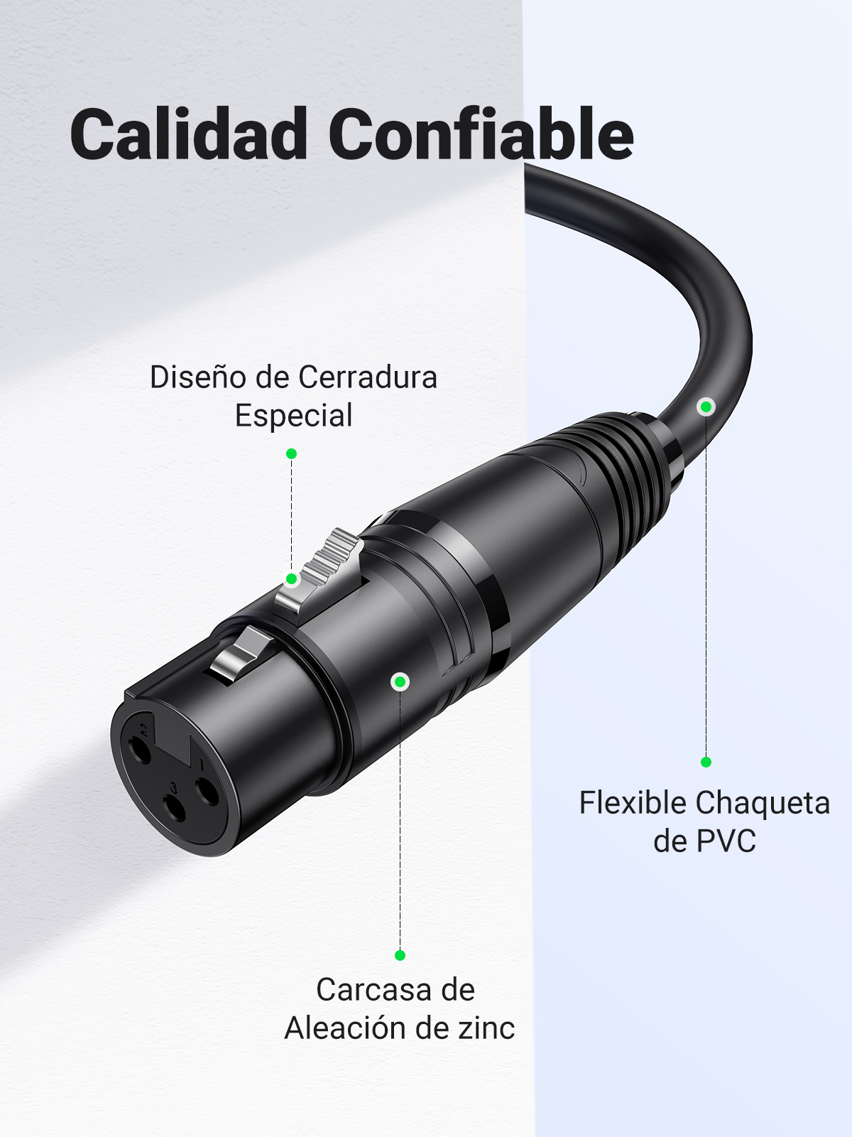 Cable De Micrófono Xlr 3mt Ugreen 20711