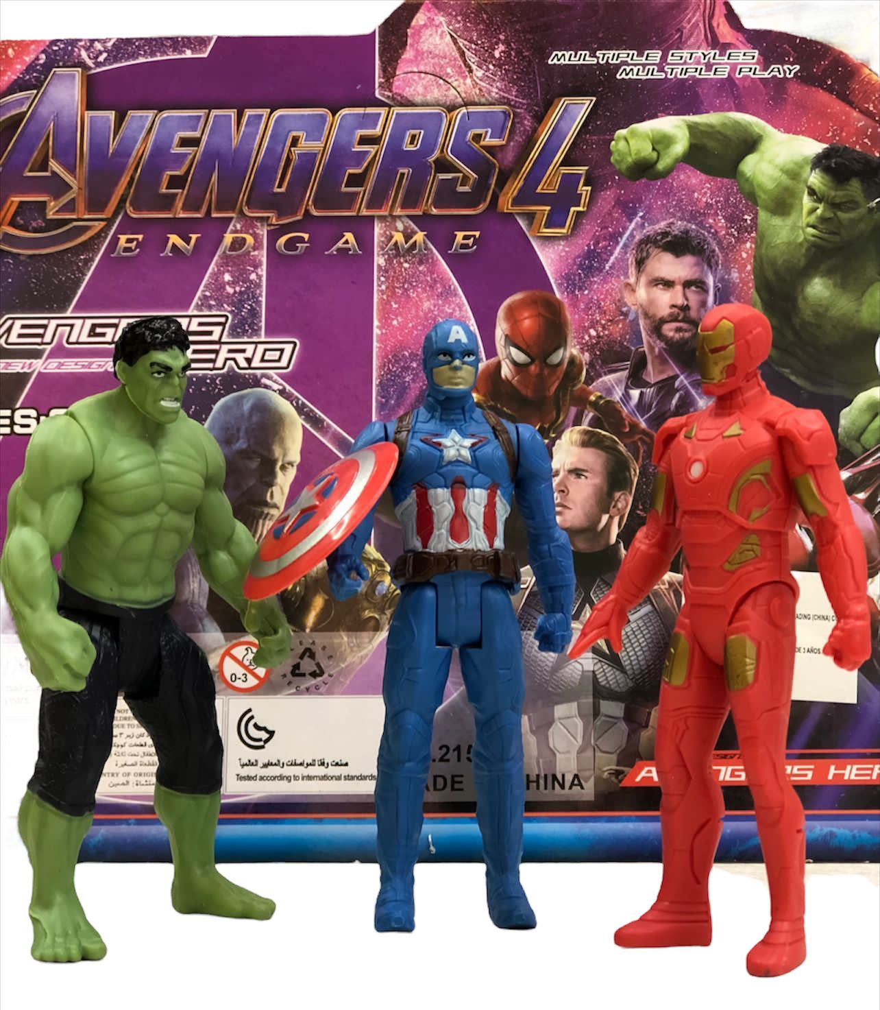 Kit muñecos de avengers 3 unidades 