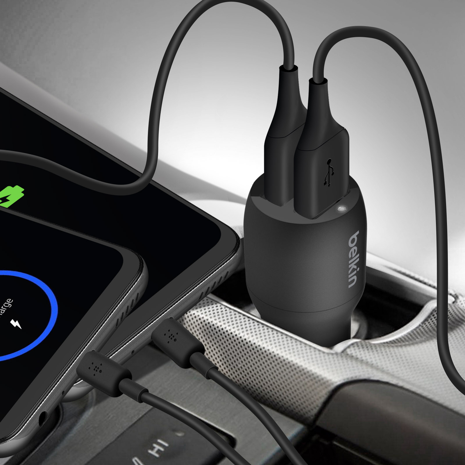 Cargador Carga Rápida iPhone/Smartphone de Carro Belkin Original Boost Charge USB-A 12W