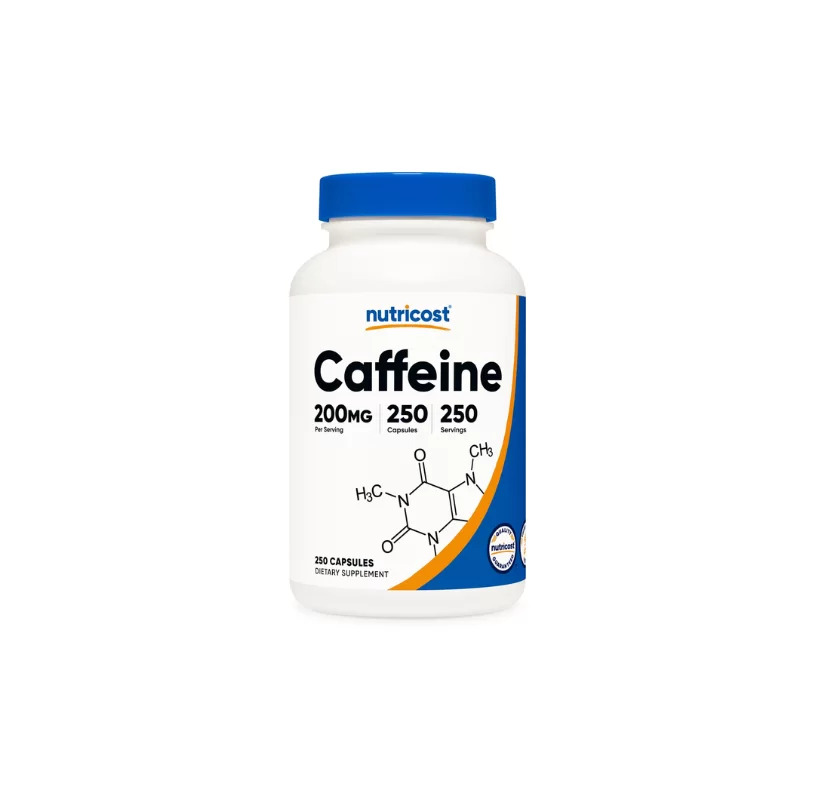Cafeina Nutricost 200 Mg 250 Capsulas
