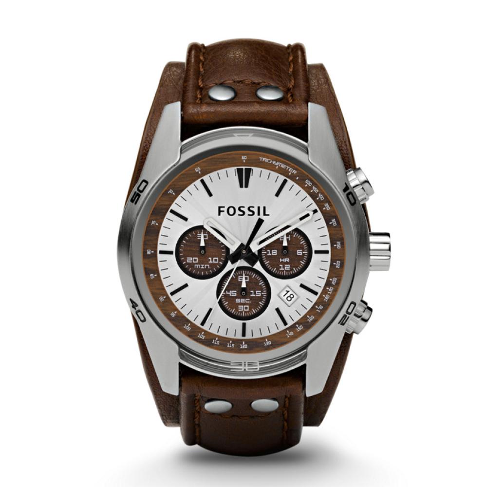 Reloj Fossil Hombre CH2565 Cuero Cafe Cronografo