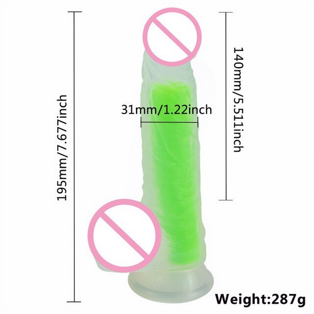 Dildo Consolador Neòn Consolador /juguete Sexual 26495-36