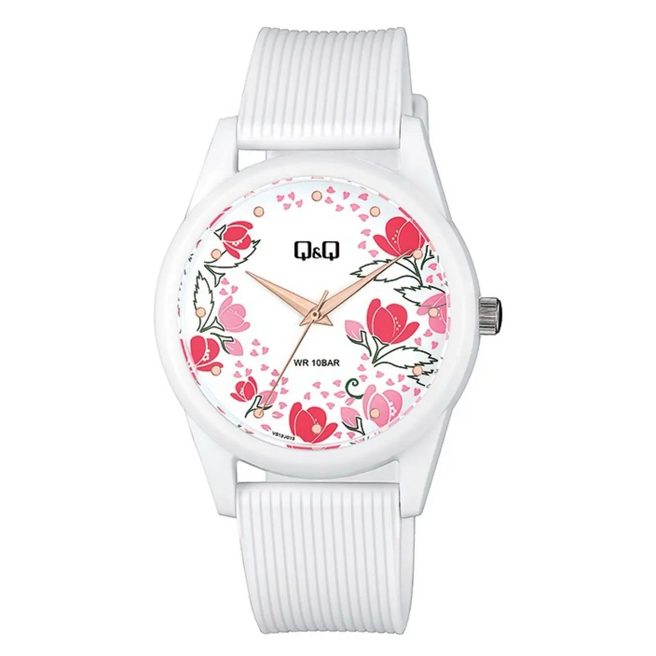 Reloj Q&q Qyq Floral Deportivo Dama Impermeable + Estuche