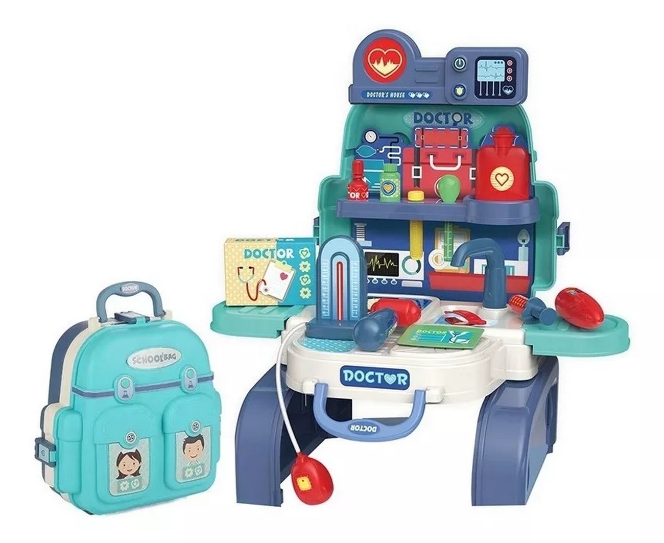 Set Casa De Doctor Maleta Portátil Niños Didáctico Juego