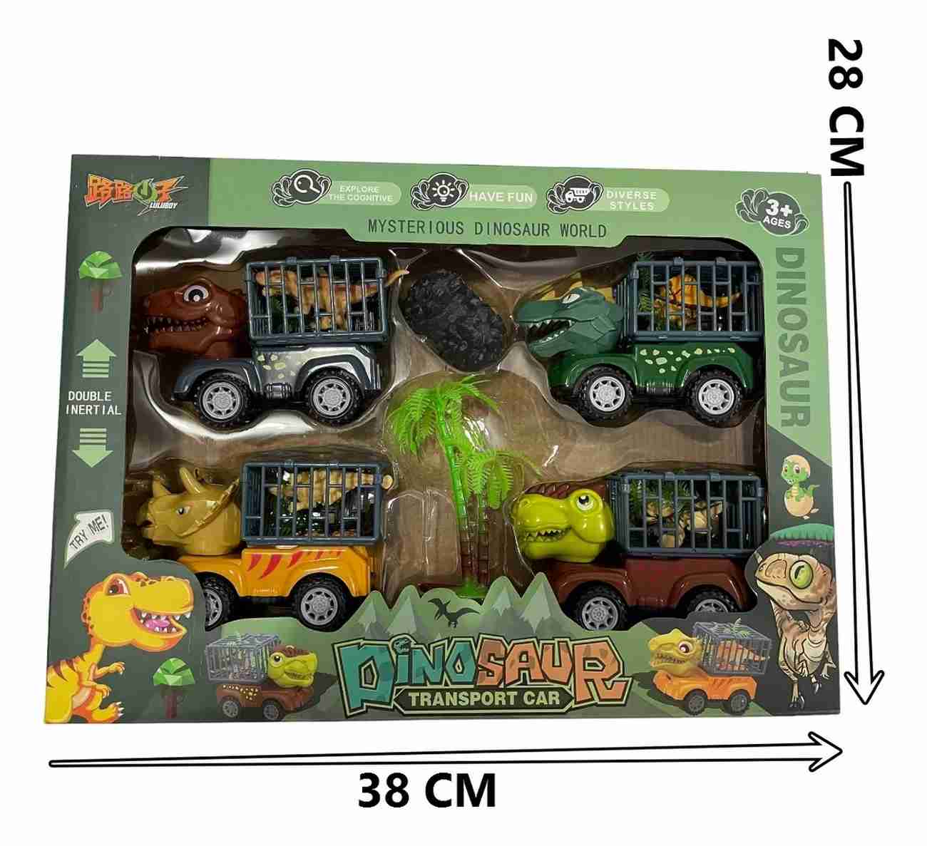 Carros Dinosaurios Monster Jaula Juguete Didactico Niño Kit