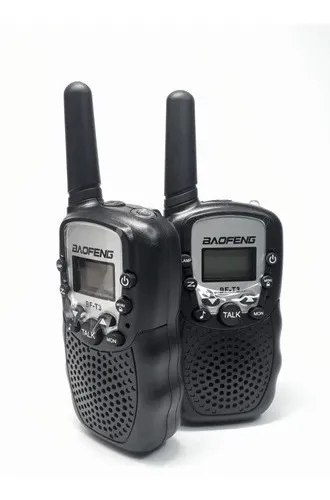Radios Mini Walkie Talkies Baofeng Bf T3 X 2 Unidades Negro