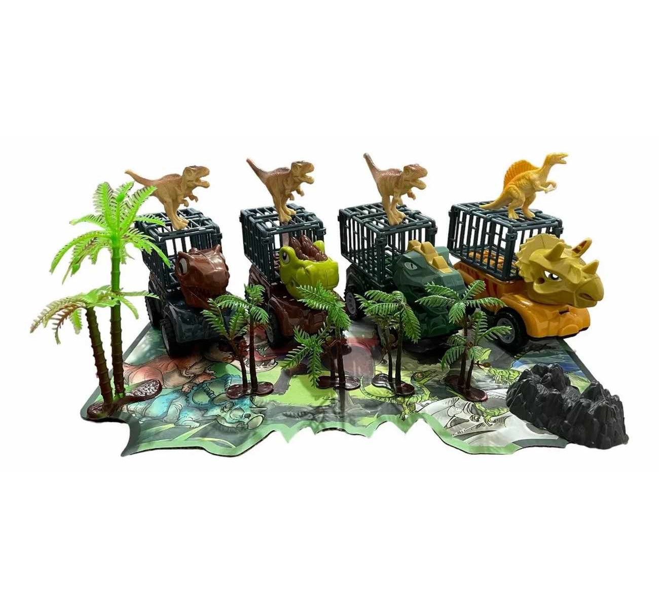 Carros Dinosaurios Monster Jaula Juguete Didactico Niño Kit