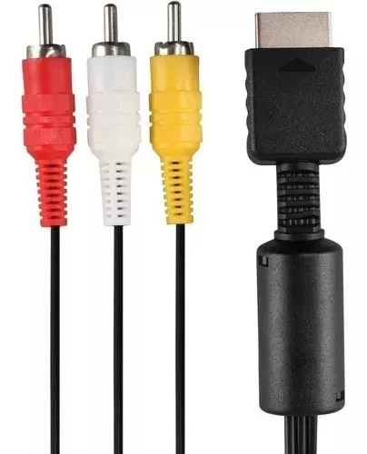 Cable Av Audio Estéreo Y Video Compatible Con Ps1 Ps2 Ps3