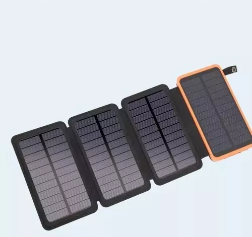 Power Bank 4 Panel Solar 20.000 Mah Linterna Batería Externa