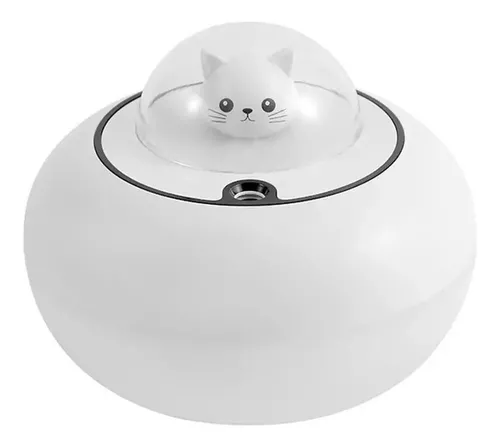 Difusor Humidificador Con Luz Gato En Platillo Volador