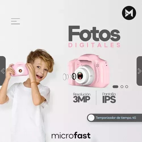Cámara Fotográfica Digital Infantil Para Niña Fotos Videos