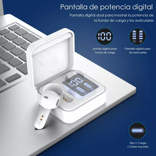 Audifonos Inalámbricos Con Pantalla Digital Led Aut120 1hora