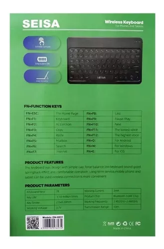 Mini Teclado Recargable Windows Pc Inalámbrico Bluetooth
