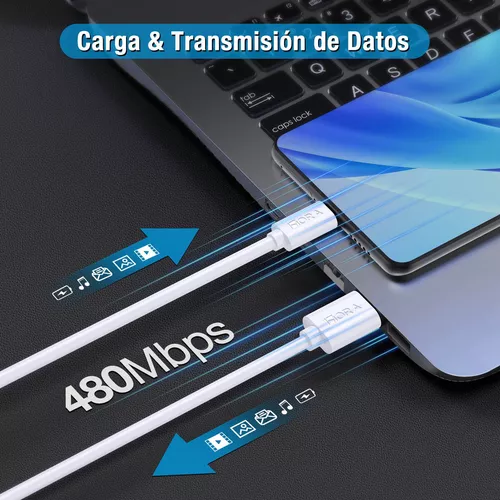 Cable 2 Metros V8 Micro Usb Android Datos Carga Rápida