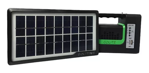Kit Solar Portatil 3 Bombillas Camping Usb Linterna Radio