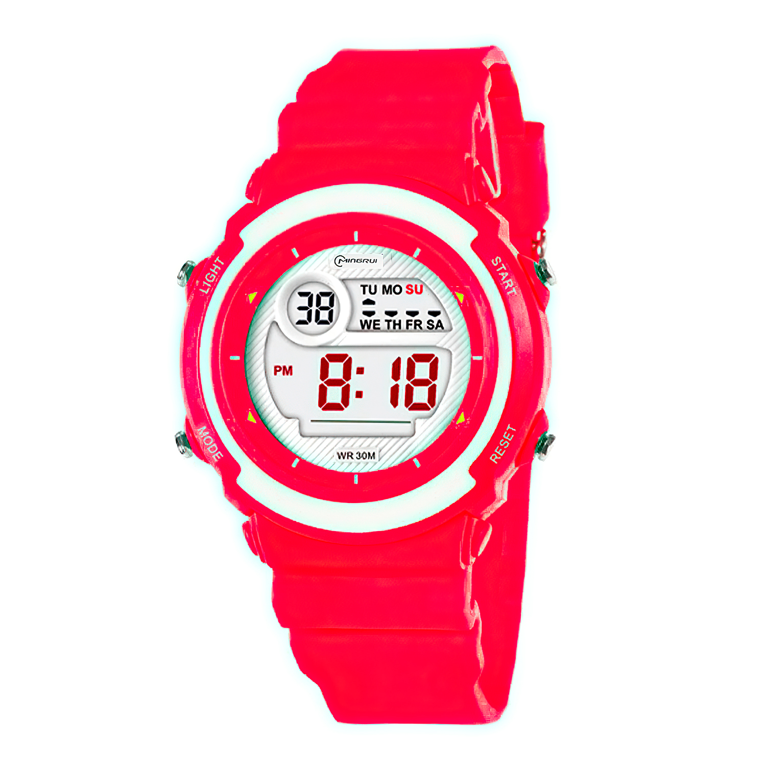 Reloj Impermeable Niño Niña Rojo