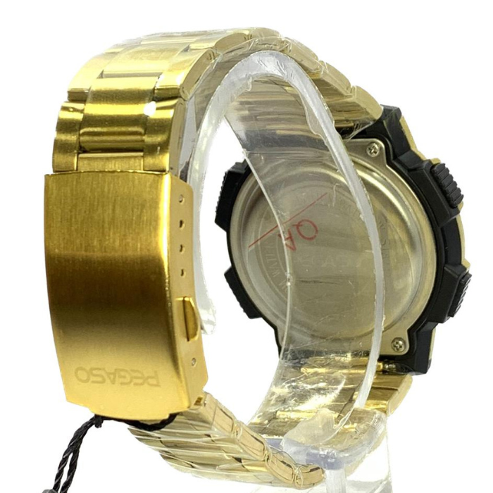 Reloj Pegaso P7011g m1801 Hombre Caballero Masculino Metalico Dorado