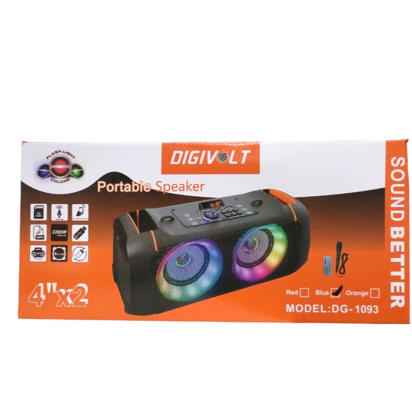 Parlante Bocina Bluetooth Digivolt DG-1093 4"x2