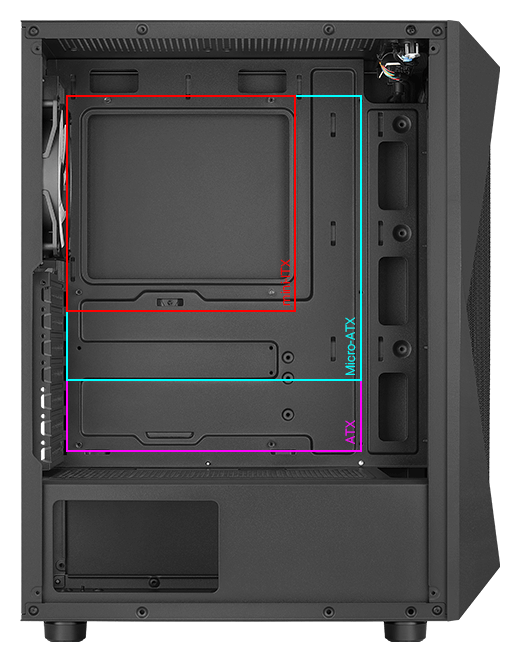 Chasis Gamer ATX Gabinete Aerocool Falcon + 4 Fans RGB 120mm