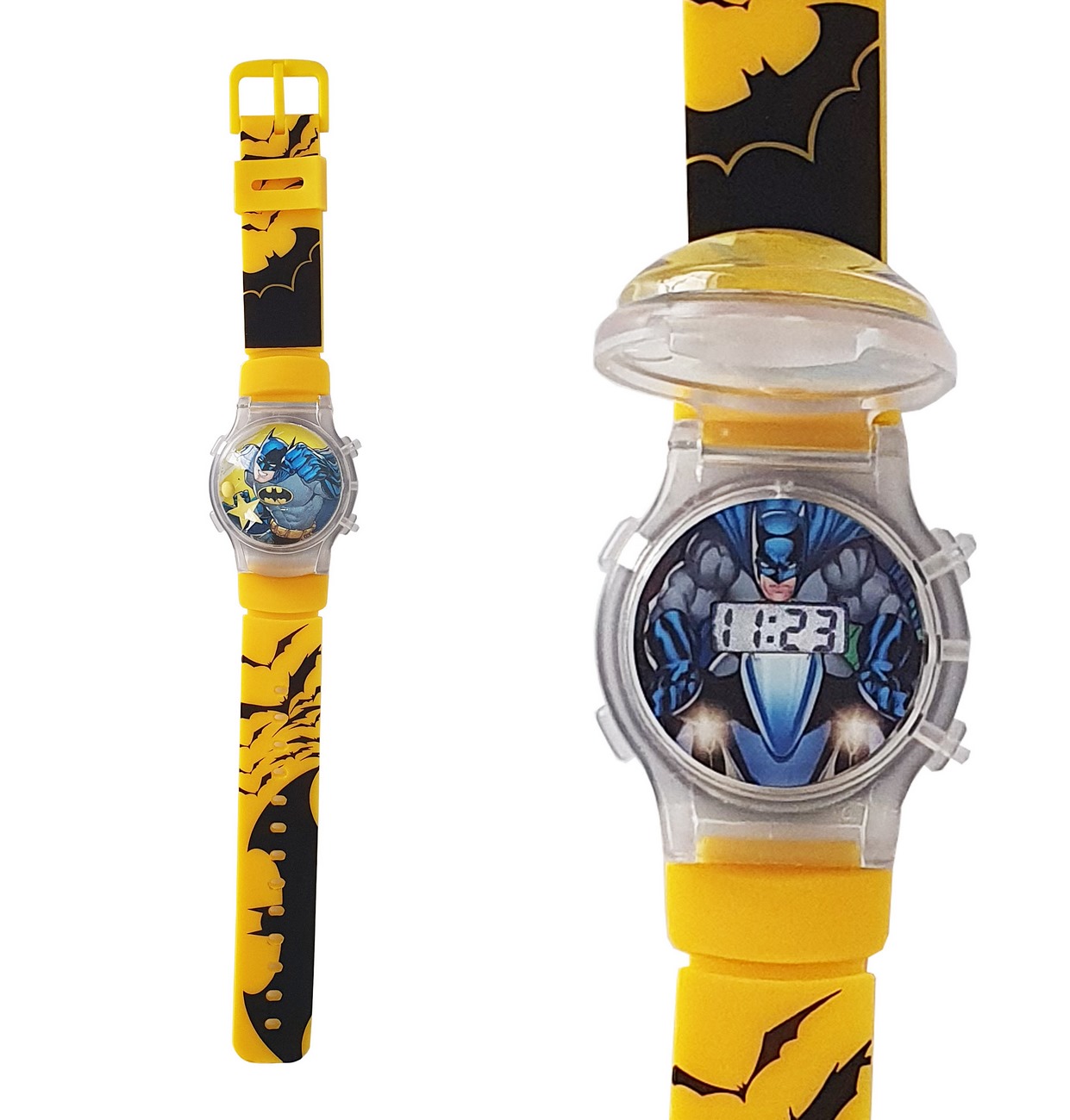 Reloj Niños Digital Luces Tapa Infantil Batman 3d