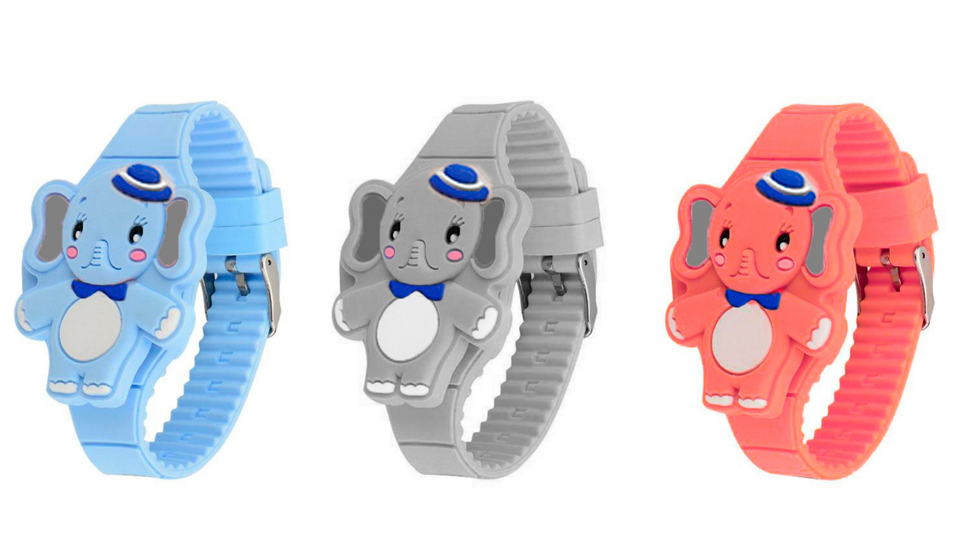 Reloj Digital Led Elefante Niño Niña + Estuche