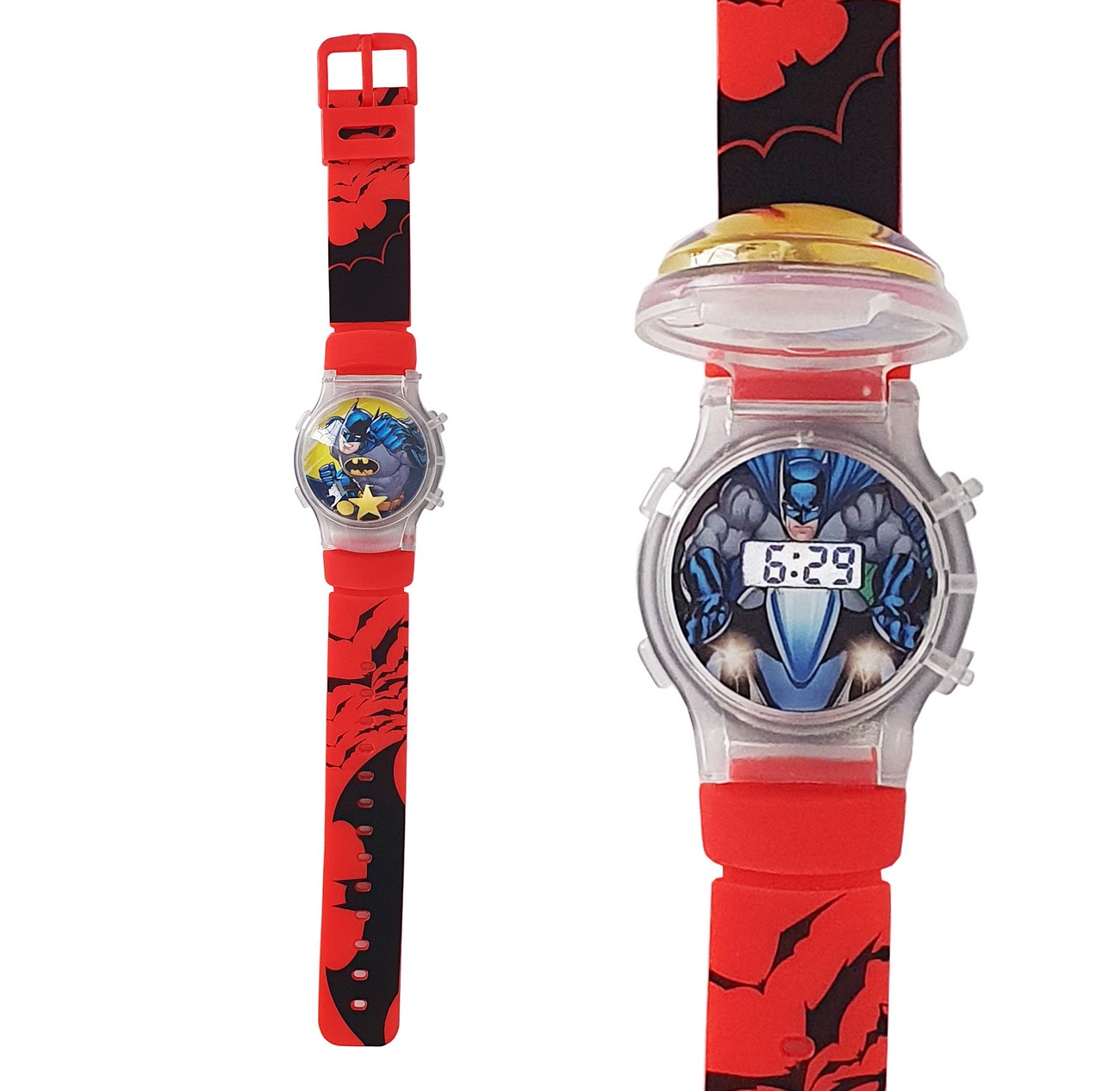 Reloj Niños Digital Luces Tapa Infantil Batman 3d