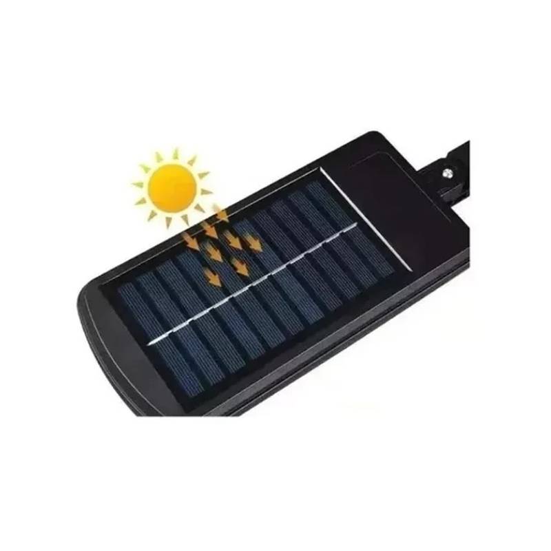 Reflector Lampara Solar Led 3 Modos Con Panel Solar + Control