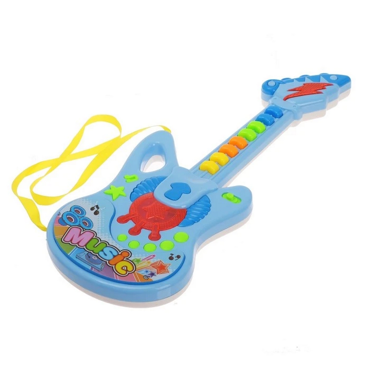 Guitarra Juguete Musical Mágica Luz Sonido Regalo Niñas Azul