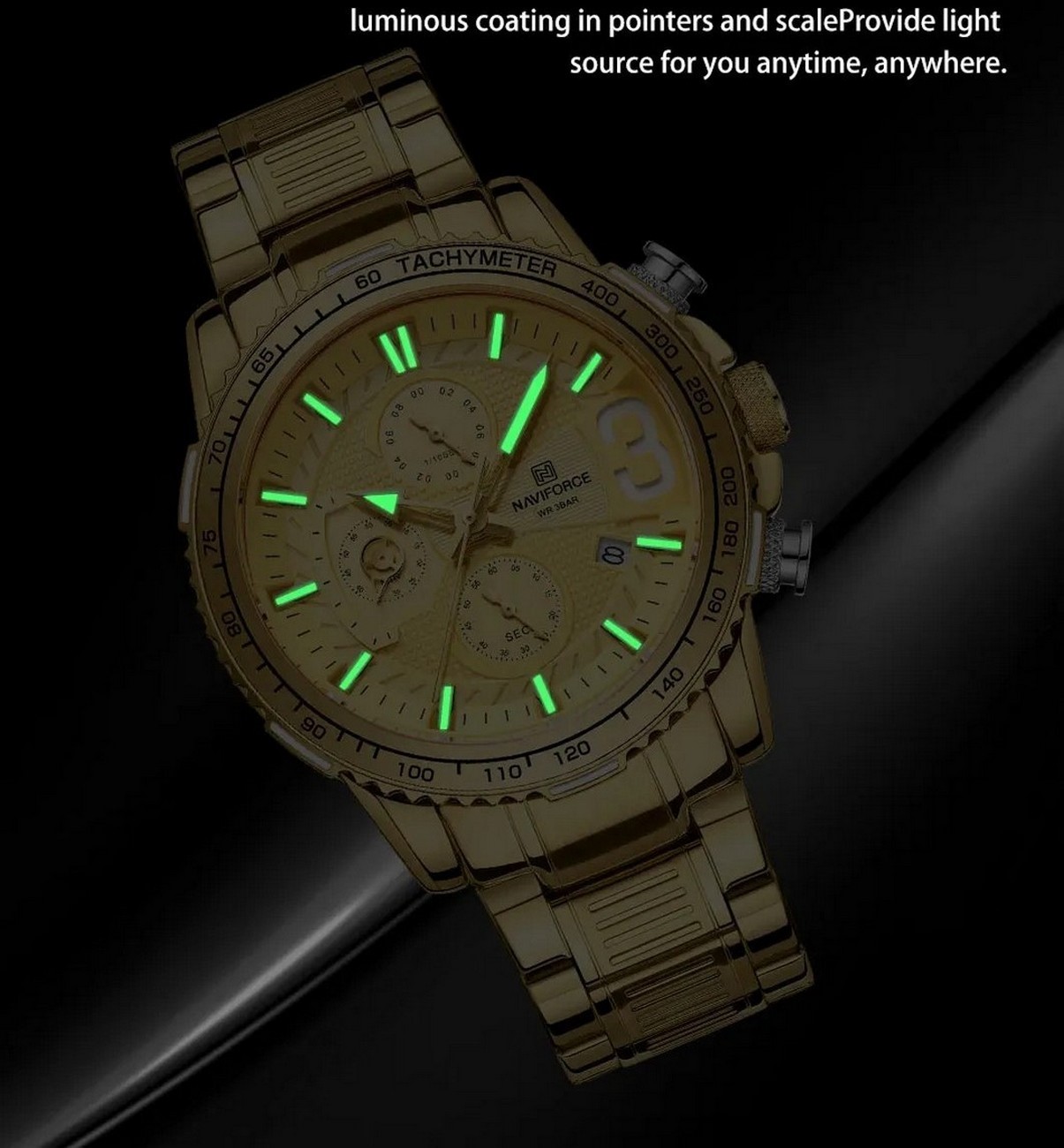 Reloj Naviforce Original Nf 8017 Cronografo + Estuche