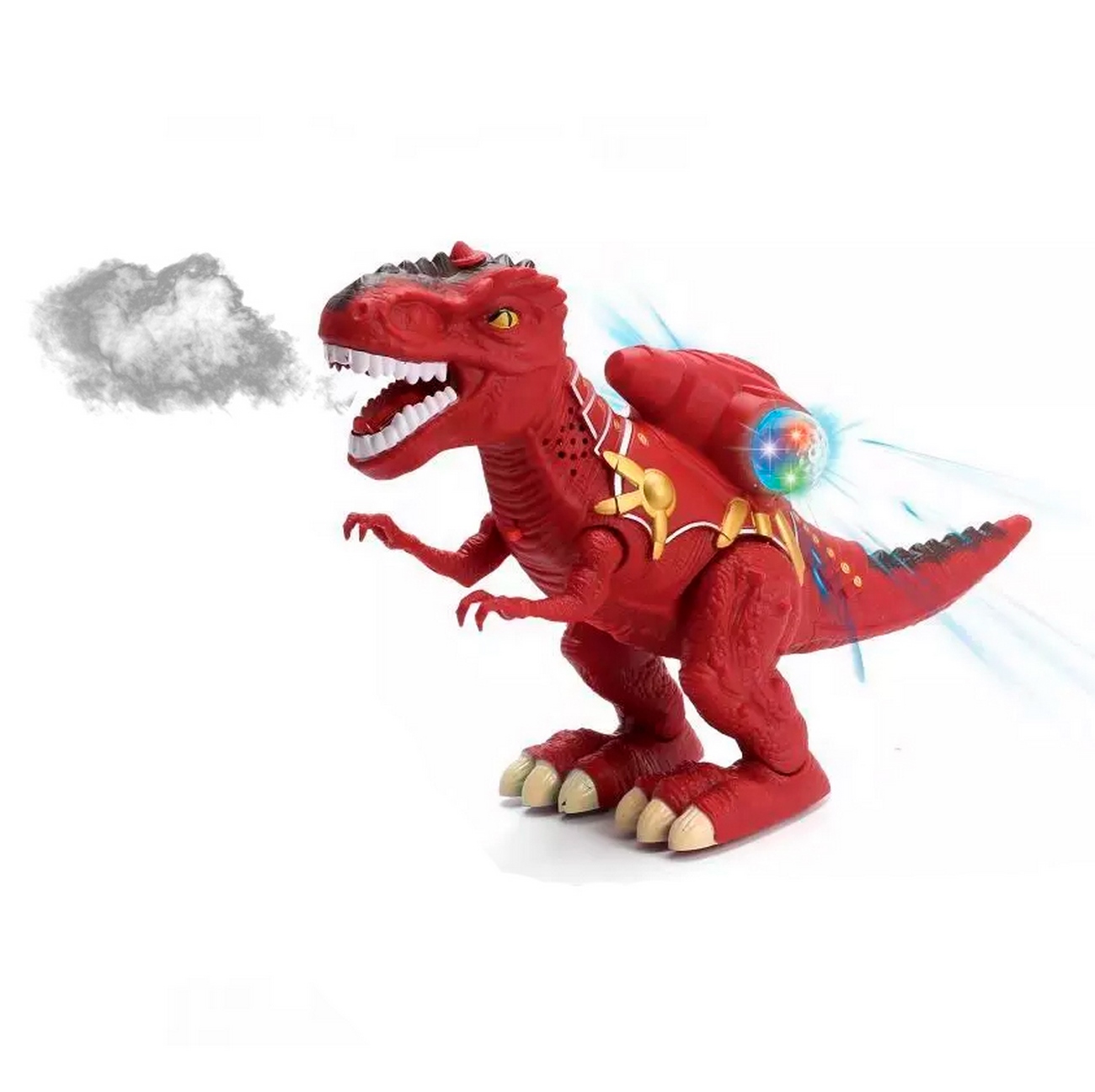 Tiranosaurio Rex Vapor Luces Juguete Niños + Baterias Rojo