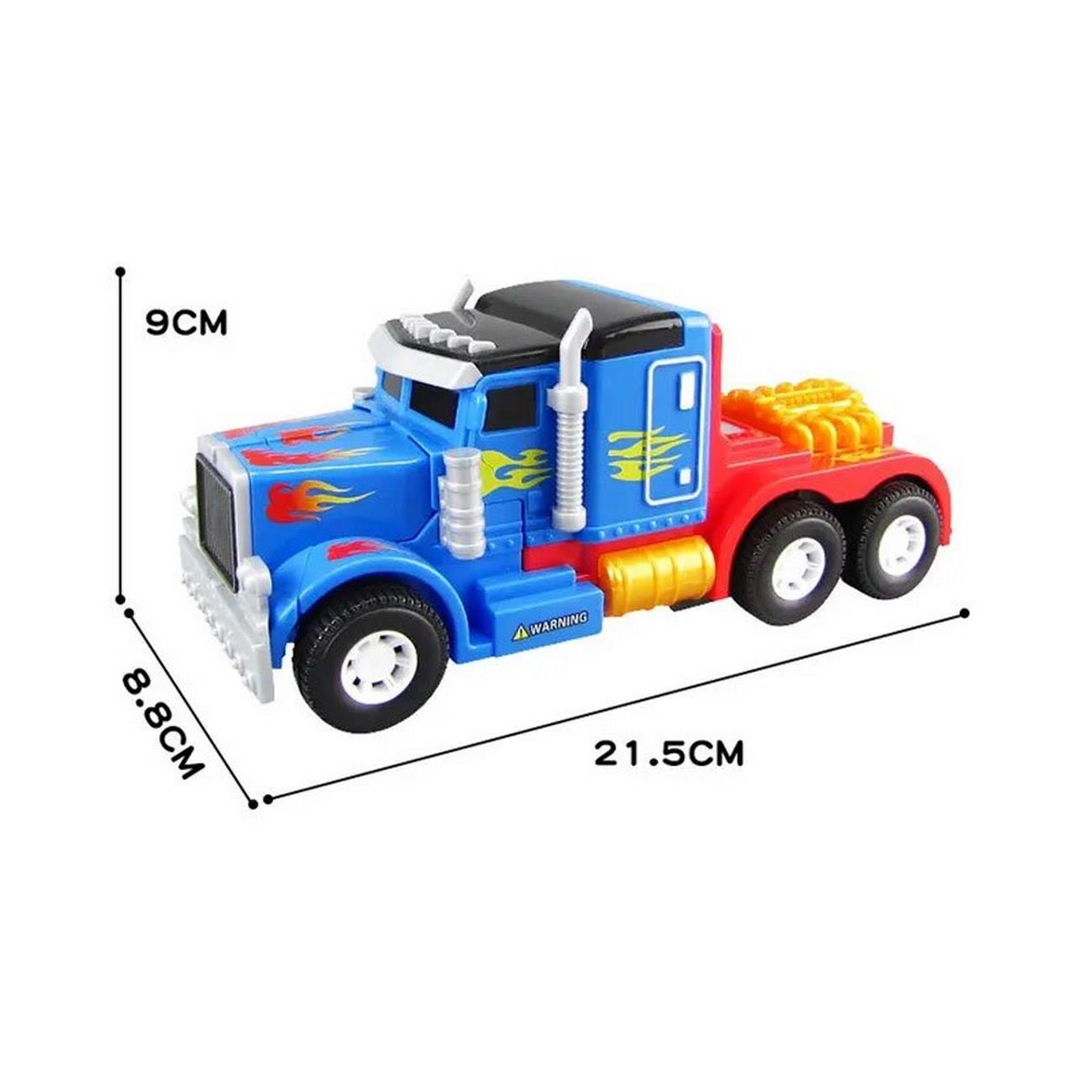 Carro Robot Transformers Tractomula Optimus Niños + Bateria