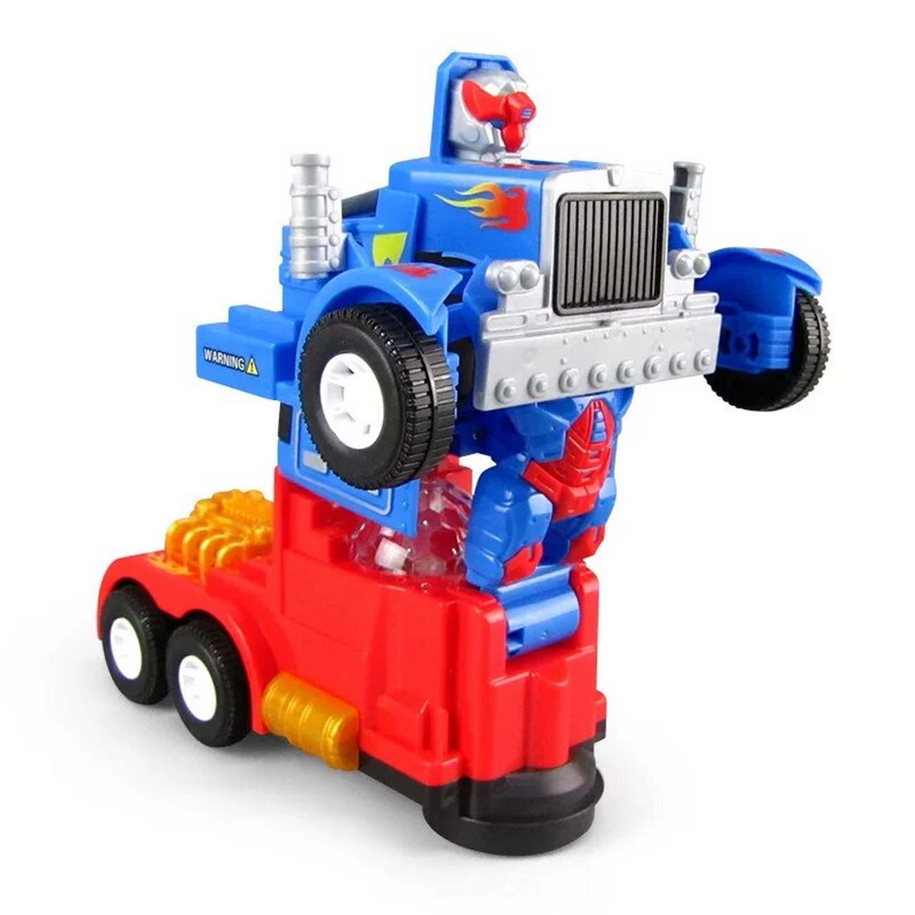 Carro Robot Transformers Tractomula Optimus Niños + Bateria