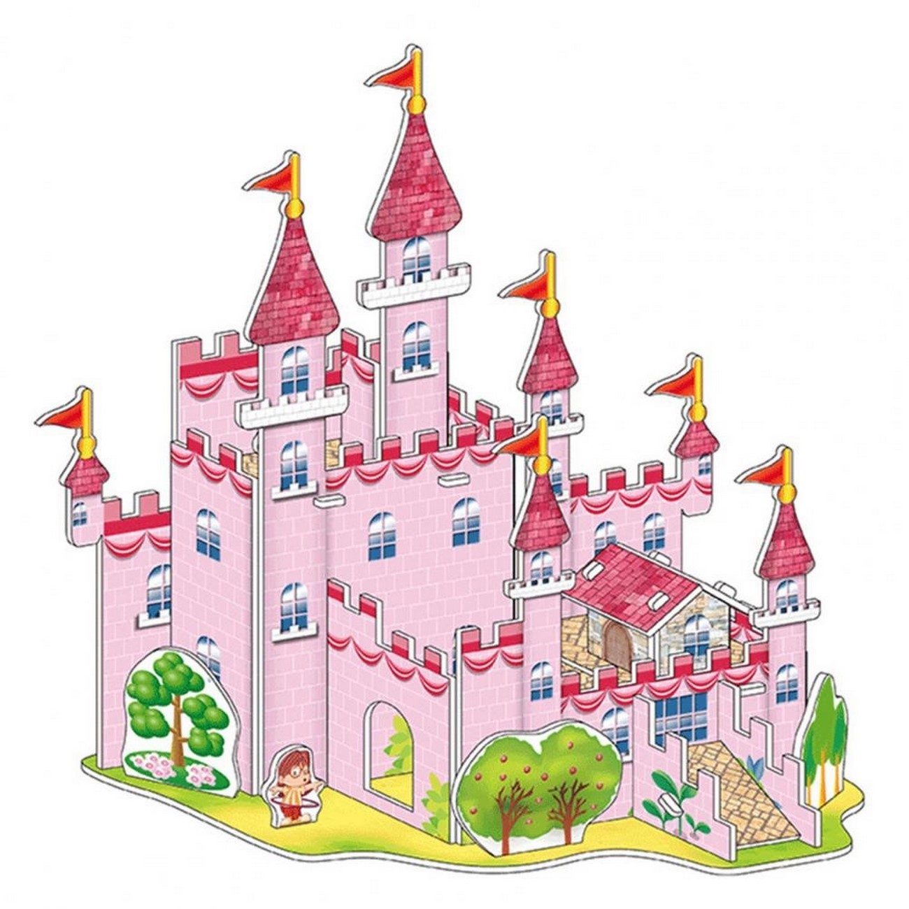 Rompecabezas Castillo Princesa Reina 3d Juego Didactico