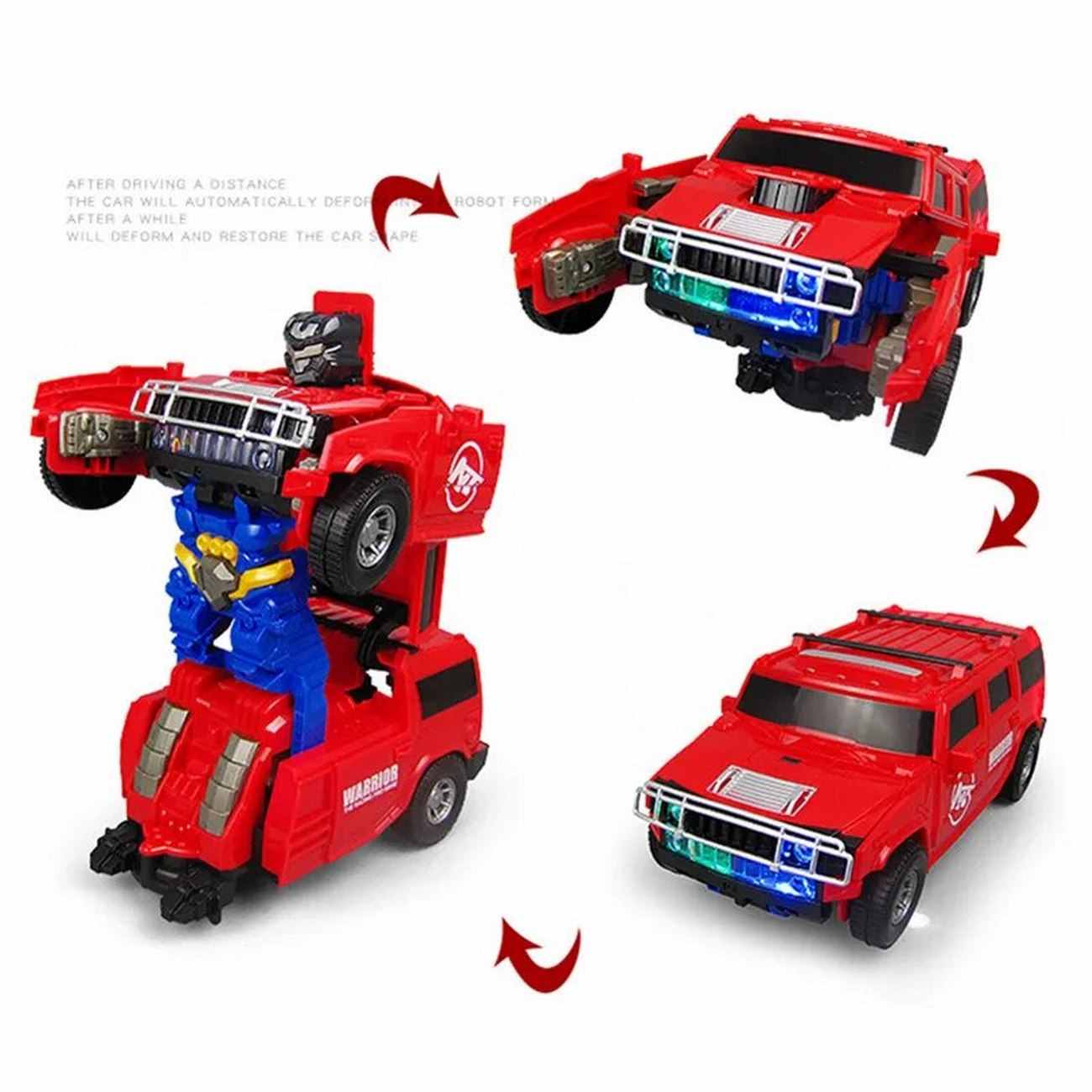 Carro Robot Transformers Camioneta 4x4 Niños Luces + Bateria