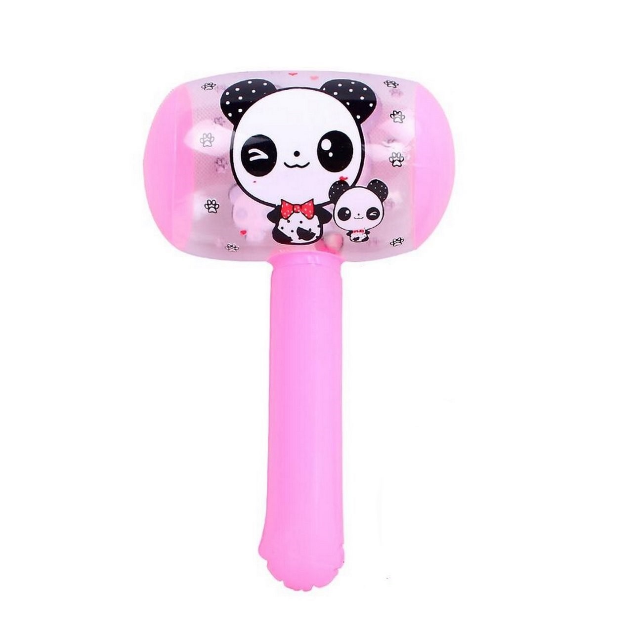 Martillo Maso Luces Led Panda Inflable Niños Juguete Rosa