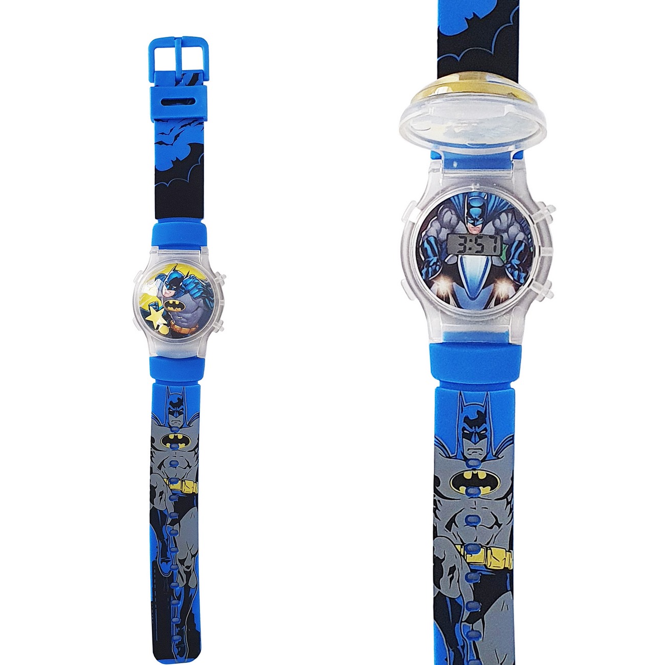 Reloj Niños Digital Luces Tapa Infantil Batman 3d