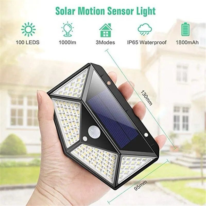 Lámpara Solar Multifuncional Led Con Sensor De Movimiento